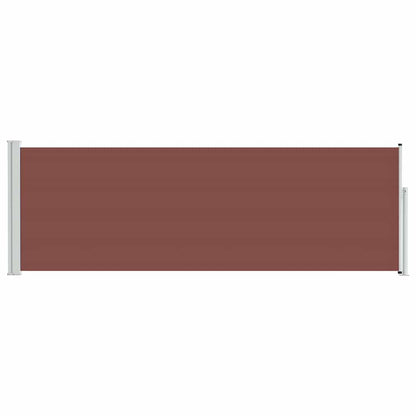 vidaXL Patio Retractable Side Awning 100x314 cm Brown 4