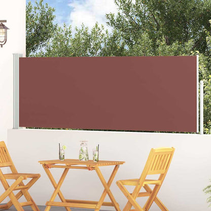 vidaXL Patio Retractable Side Awning 100x314 cm Brown 1