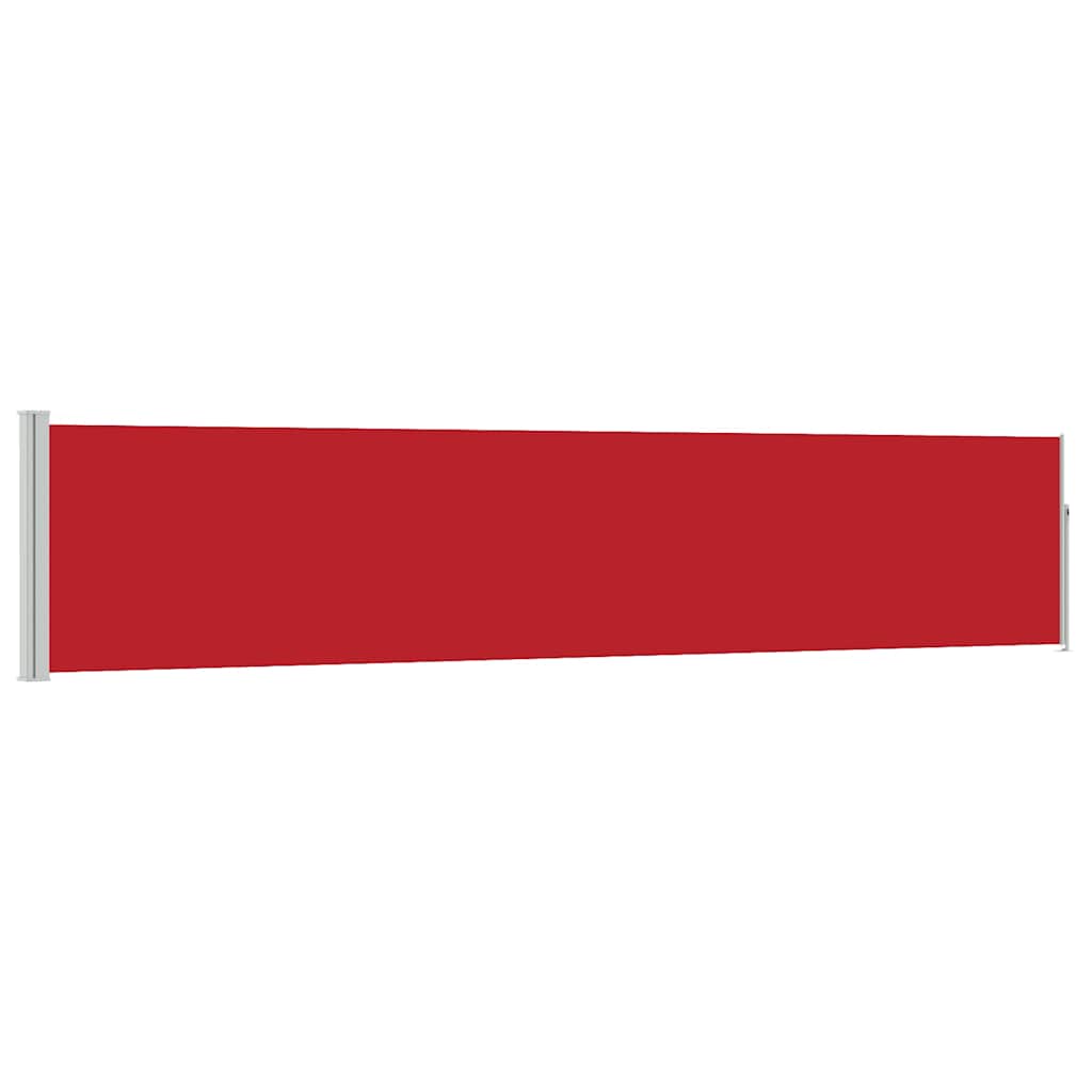 vidaXL Patio Retractable Side Awning 100x514 cm Red 2
