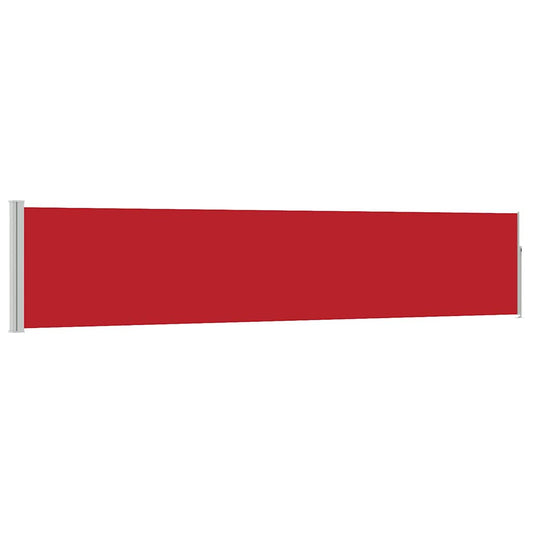 vidaXL Patio Retractable Side Awning 100x514 cm Red 2