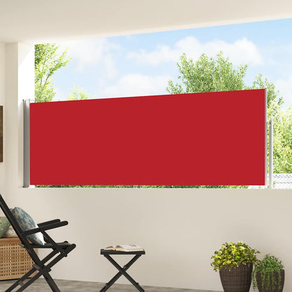 vidaXL Patio Retractable Side Awning 100x514 cm Red 3
