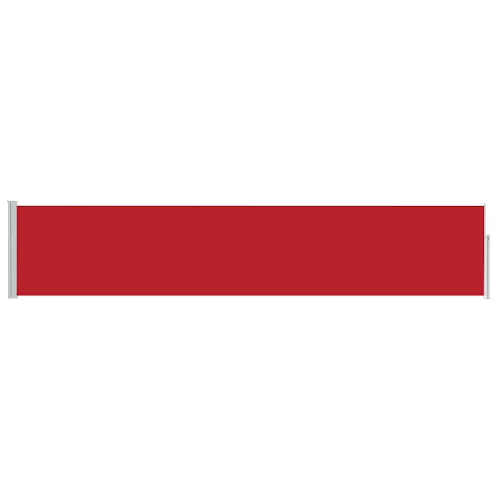 vidaXL Patio Retractable Side Awning 100x514 cm Red 4