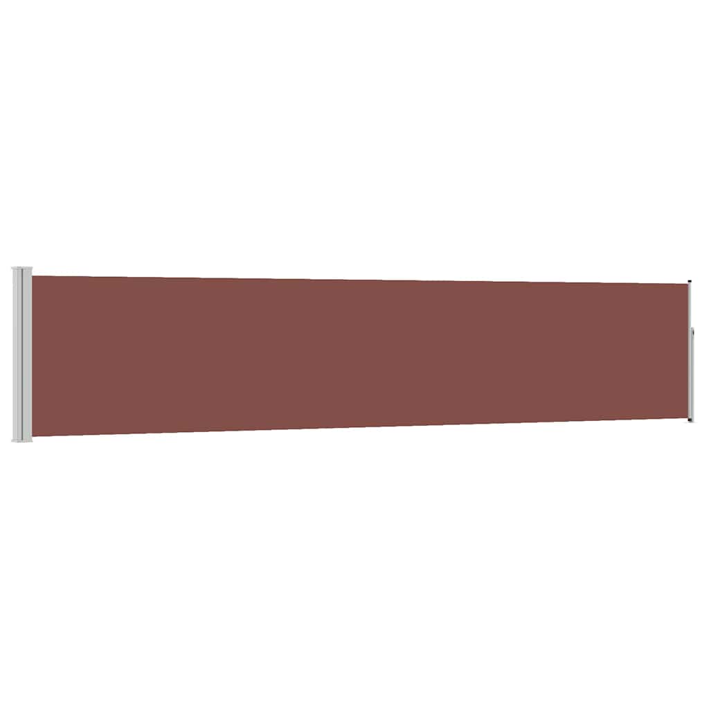 vidaXL Patio Retractable Side Awning 100x514 cm Brown 2