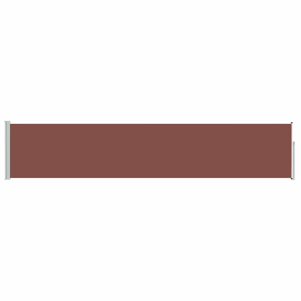 vidaXL Patio Retractable Side Awning 100x514 cm Brown 4