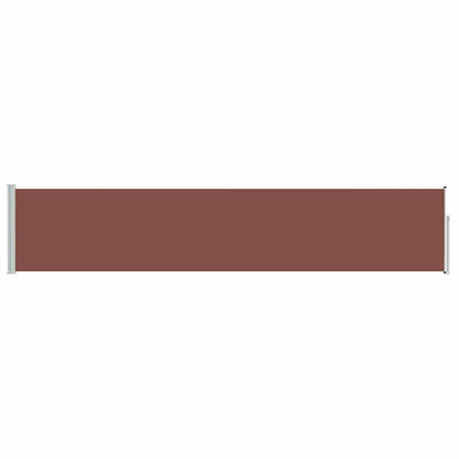 vidaXL Patio Retractable Side Awning 100x514 cm Brown 4