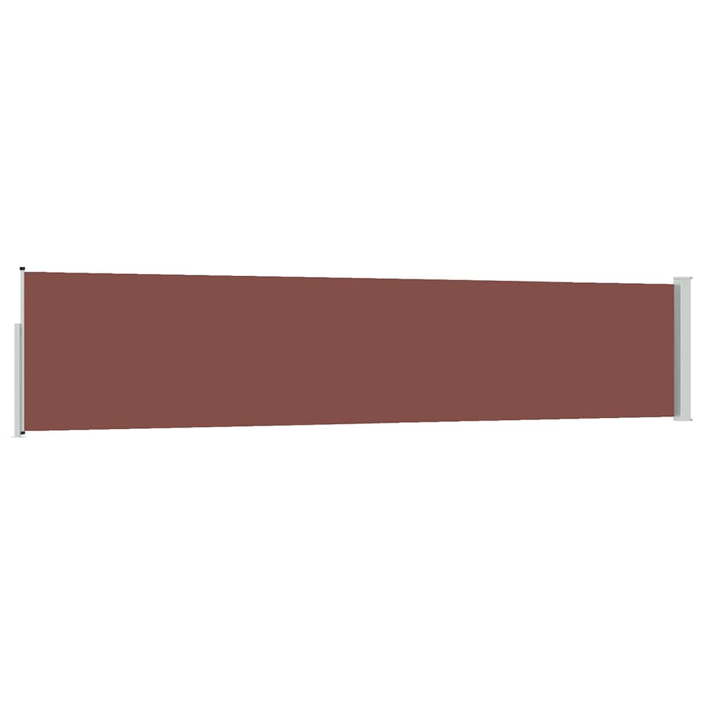 vidaXL Patio Retractable Side Awning 100x514 cm Brown 6