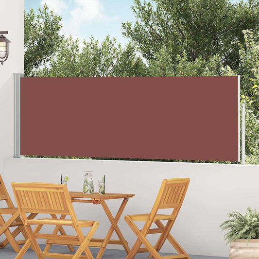 vidaXL Patio Retractable Side Awning 100x514 cm Brown 1