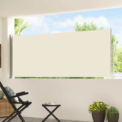 vidaXL Patio Retractable Side Awning 117x514 cm Cream 3