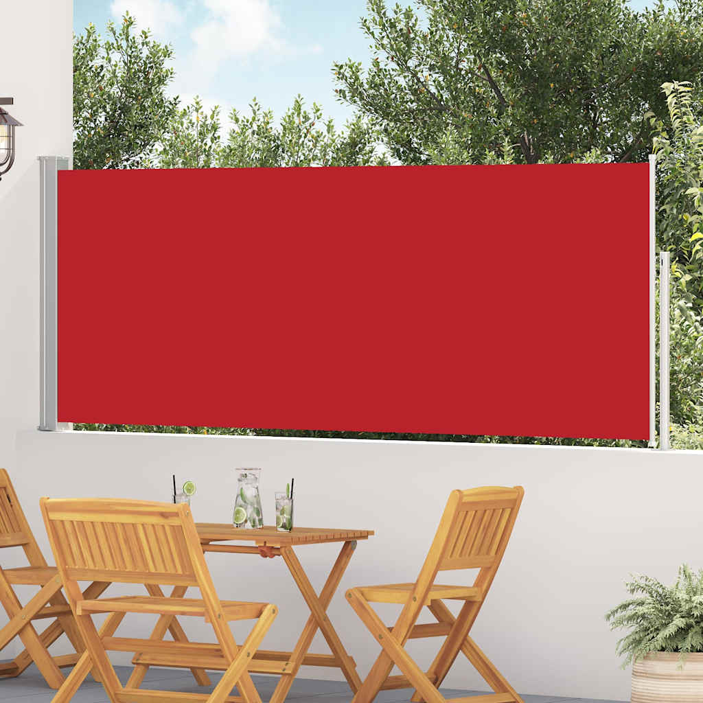 vidaXL Patio Retractable Side Awning 117x514 cm Red 1