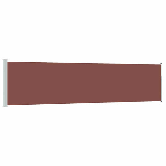 vidaXL Patio Retractable Side Awning 117x514 cm Brown 2
