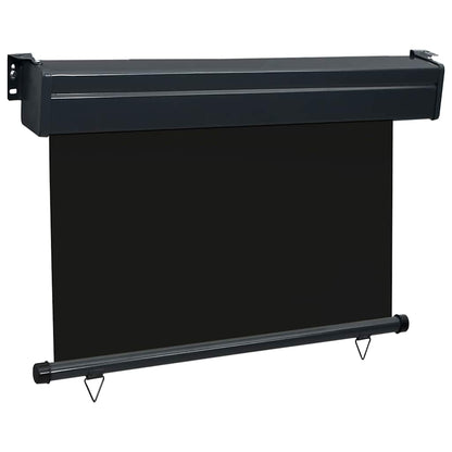 vidaXL Balcony Side Awning 85x250 cm Black 3