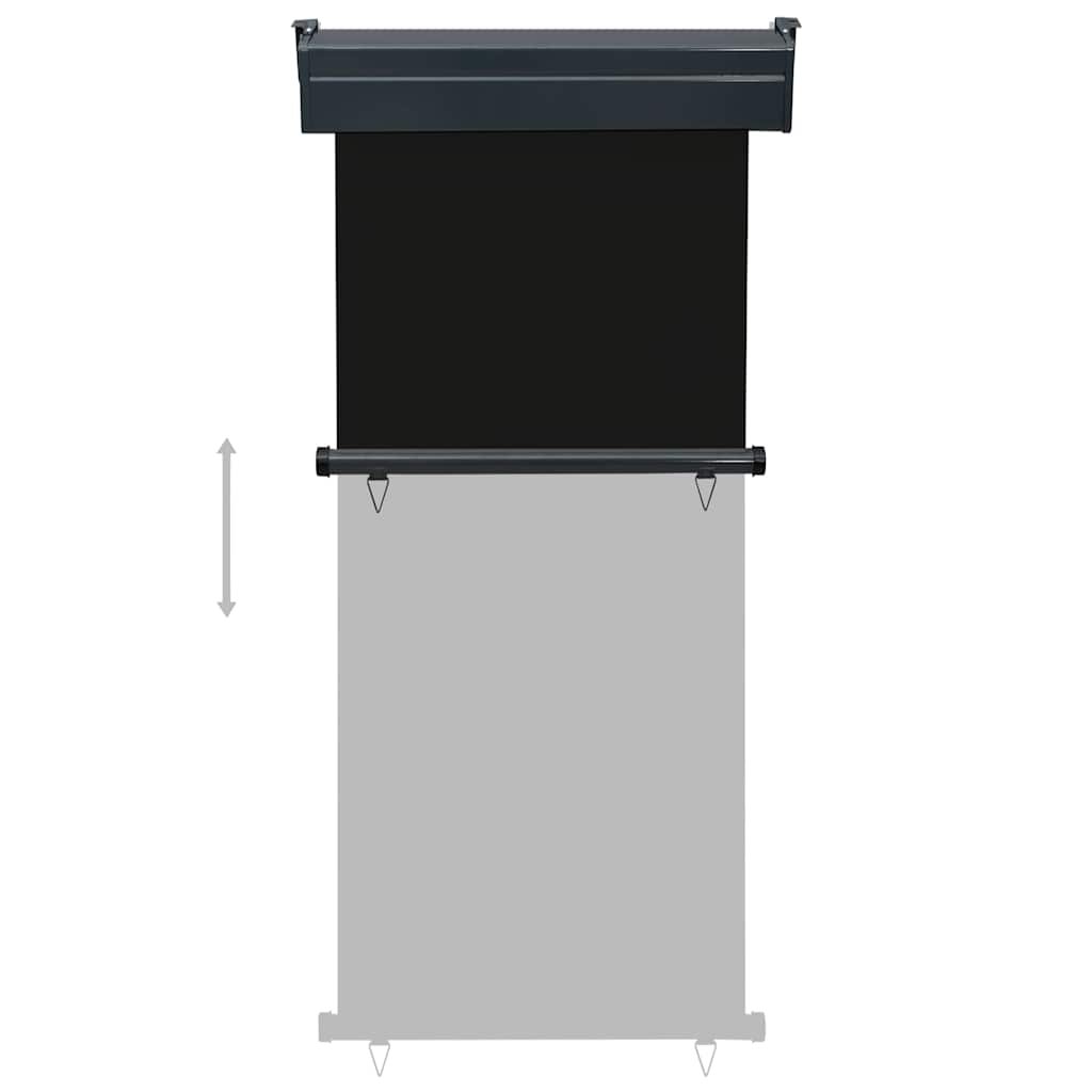 vidaXL Balcony Side Awning 85x250 cm Black 5