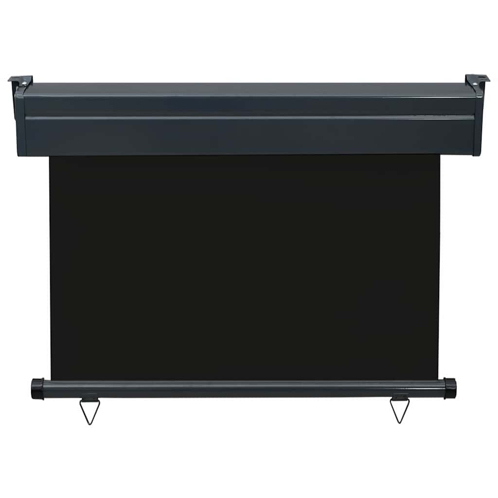 vidaXL Balcony Side Awning | Black | Steel, Aluminium, Polyester | 105x250 cm 4