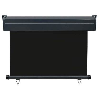 vidaXL Balcony Side Awning | Black | Steel, Aluminium, Polyester | 105x250 cm 4