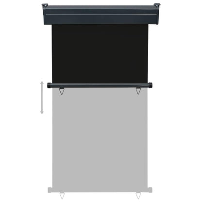 vidaXL Balcony Side Awning | Black | Steel, Aluminium, Polyester | 105x250 cm 5