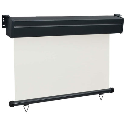 vidaXL Balcony Side Awning | Cream | Steel, Aluminium, 100% Polyester 3