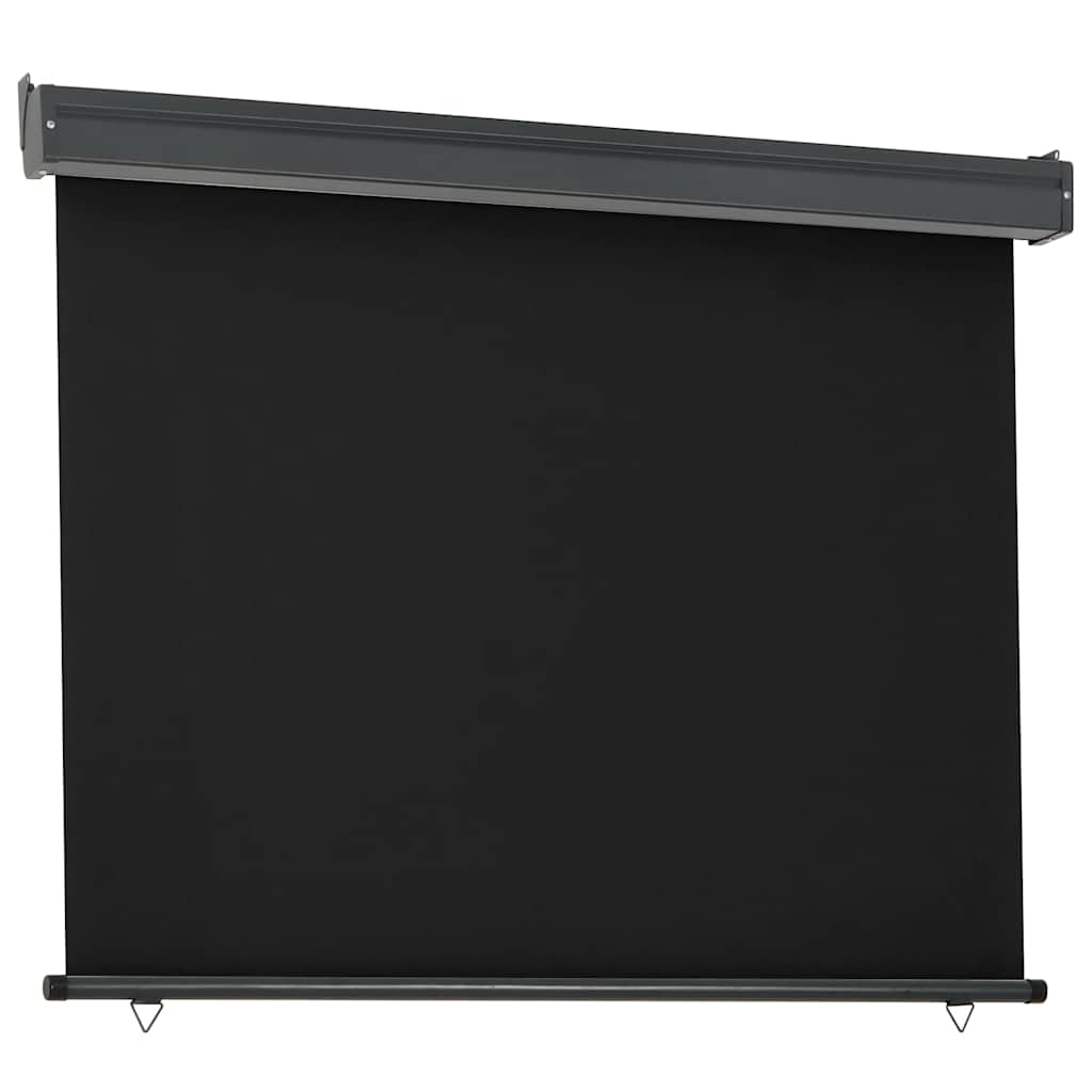 vidaXL Balcony Side Awning 125x250 cm Black 3