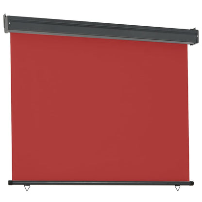 vidaXL Balcony Side Awning 125x250 cm Red 4