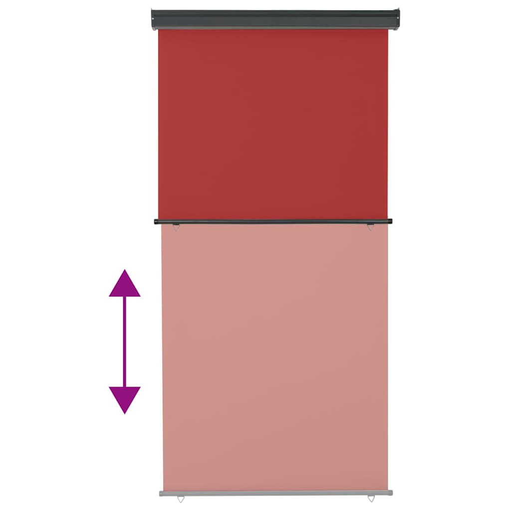 vidaXL Balcony Side Awning 125x250 cm Red 5