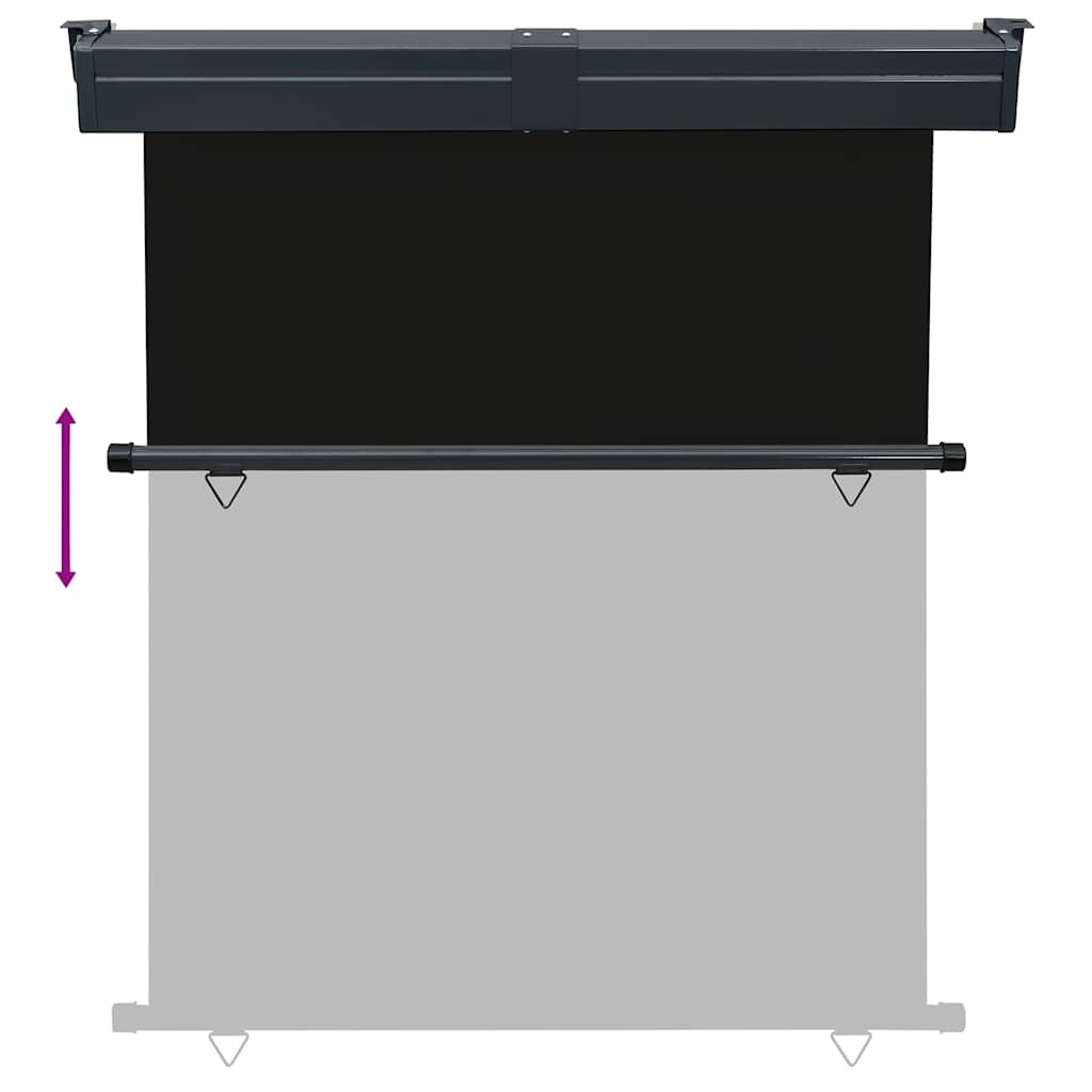 vidaXL Balcony Side Awning 145x250 cm Black 5