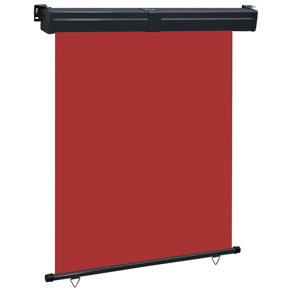 vidaXL Balcony Side Awning | Red | Polyester fabric, Steel, Aluminium 1