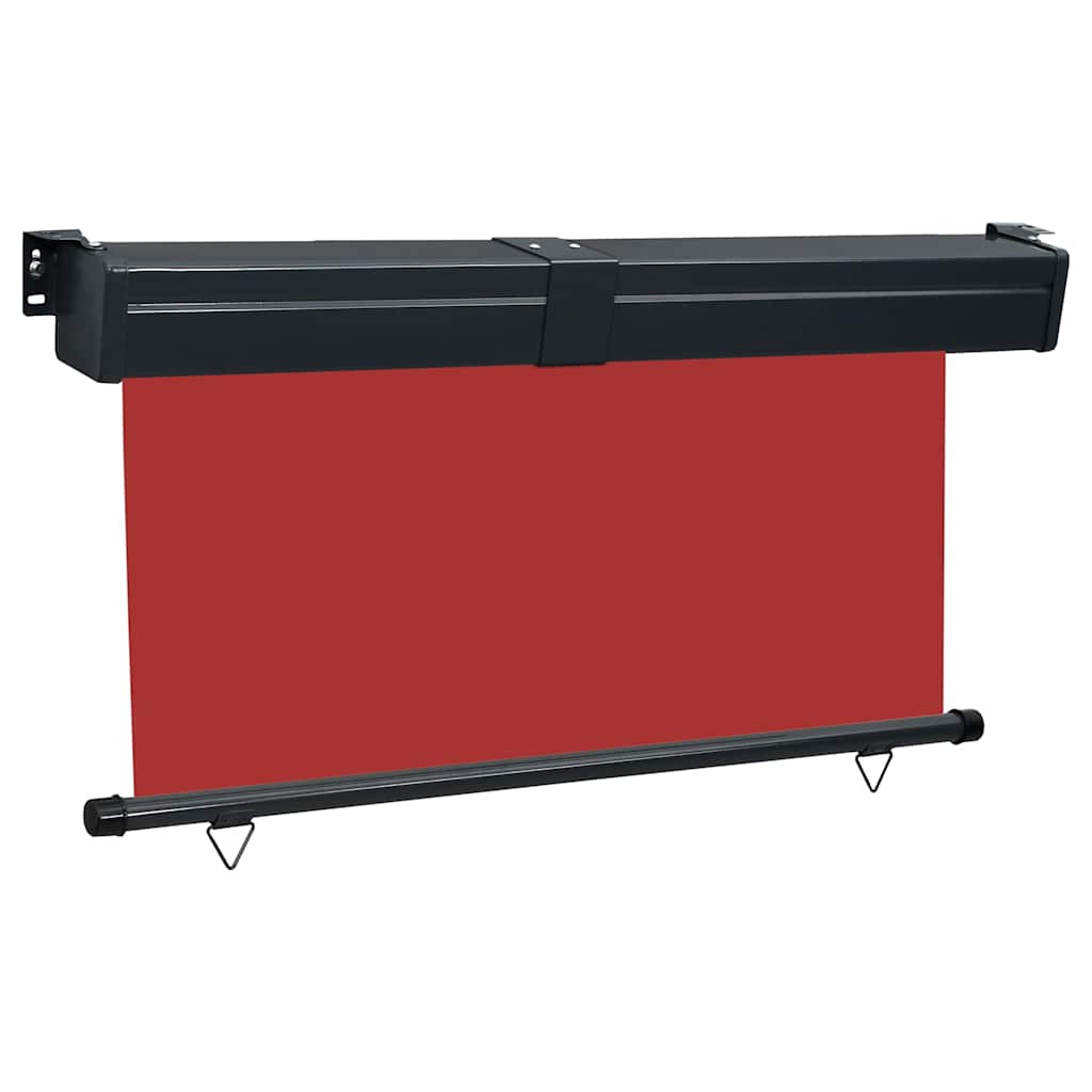 vidaXL Balcony Side Awning | Red | Polyester fabric, Steel, Aluminium 3