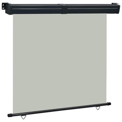 vidaXL Balcony Side Awning | Grey | Polyester fabric, Steel, Aluminium | Medium 1