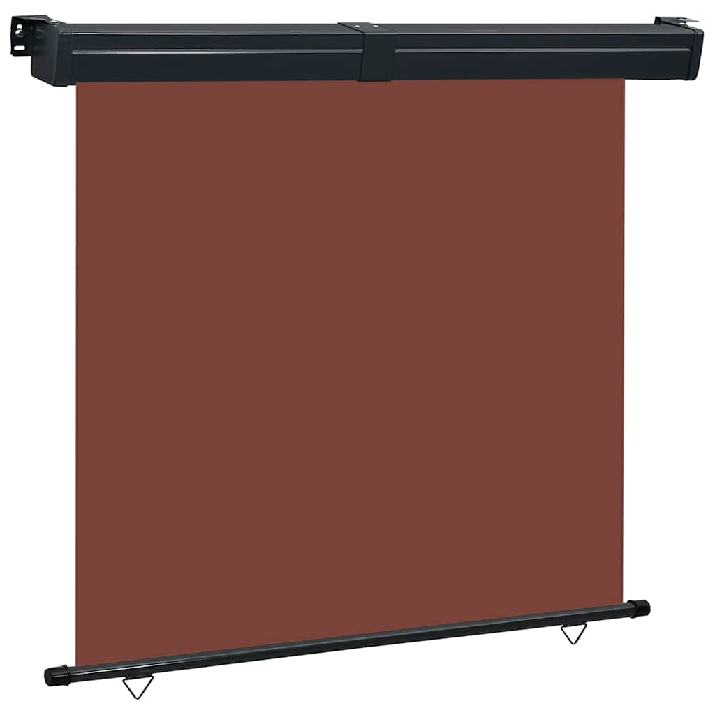 vidaXL Balcony Side Awning | Brown | Steel | 165 x 250 cm |  Retractable 1