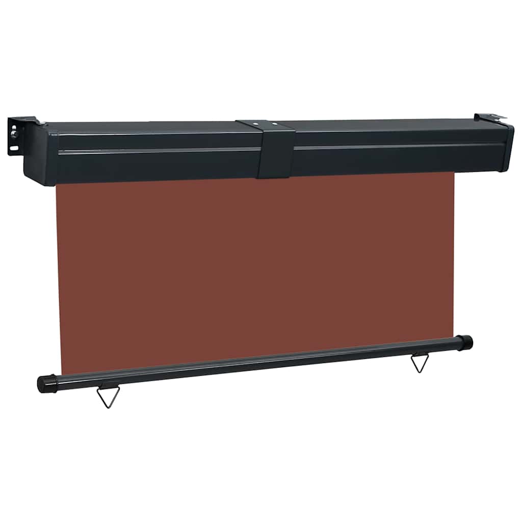 vidaXL Balcony Side Awning | Brown | Steel | 165 x 250 cm |  Retractable 3
