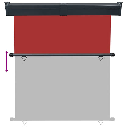 vidaXL Balcony Side Awning 175x250 cm Red 5