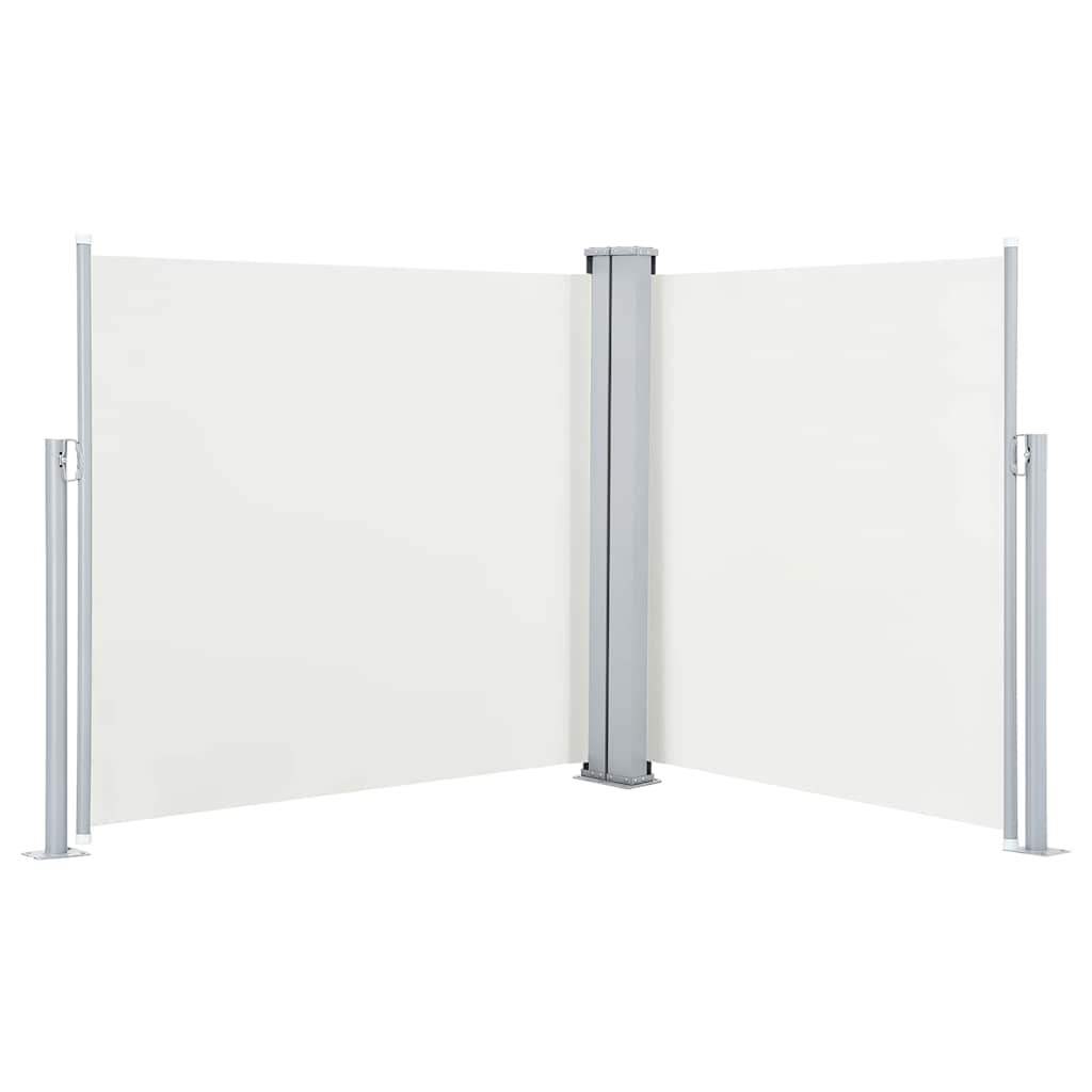 vidaXL Retractable Side Awning Cream 100x600 cm 2