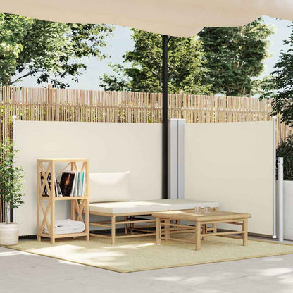 vidaXL Retractable Side Awning Cream 100x600 cm 1