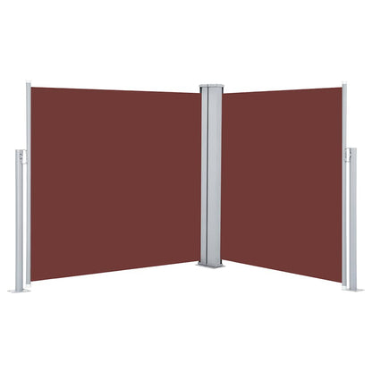 vidaXL Retractable Side Awning Brown 100x600 cm 2