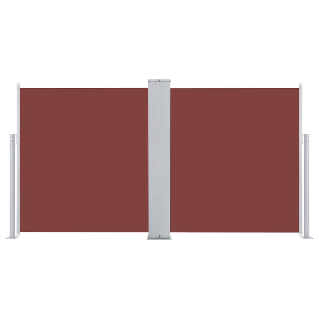 vidaXL Retractable Side Awning Brown 100x600 cm 3