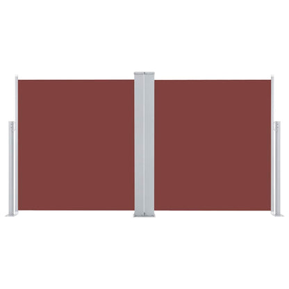 vidaXL Retractable Side Awning Brown 100x600 cm 3