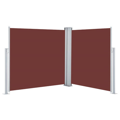 vidaXL Side Awning | Brown | 100% polyester with PU coating | 120 x 600 cm 2