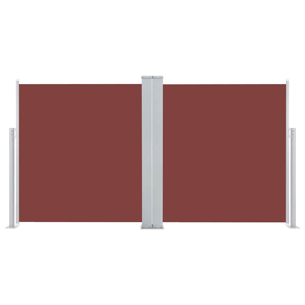 vidaXL Side Awning | Brown | 100% polyester with PU coating | 120 x 600 cm 3