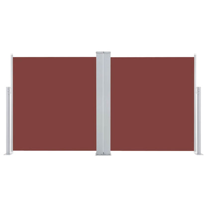 vidaXL Side Awning | Brown | 100% polyester with PU coating | 120 x 600 cm 3