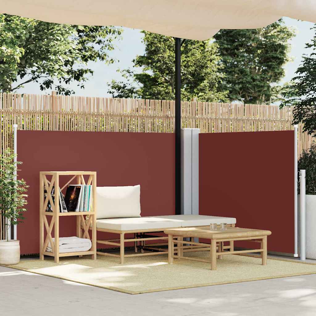 vidaXL Side Awning | Brown | 100% polyester with PU coating | 120 x 600 cm 1
