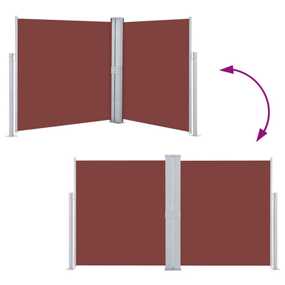 vidaXL Side Awning | Brown | Polyester fabric with PU coating | 140x600 cm 5