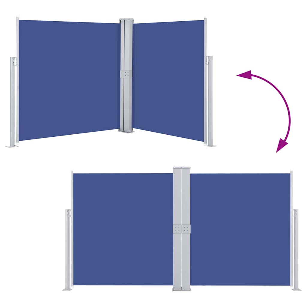 vidaXL Side Awning | Blue | Polyester with PU coating | 140x600 cm 5