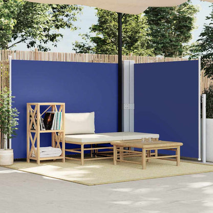 vidaXL Side Awning | Blue | Polyester with PU coating | 140x600 cm 1