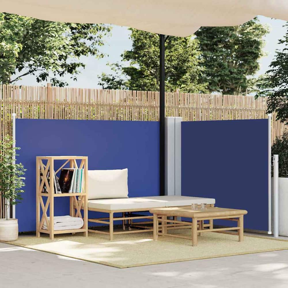Retractable Side Awning Blue 100 x 600 cm – 220 x 600 cm 117 x 1000 cm
