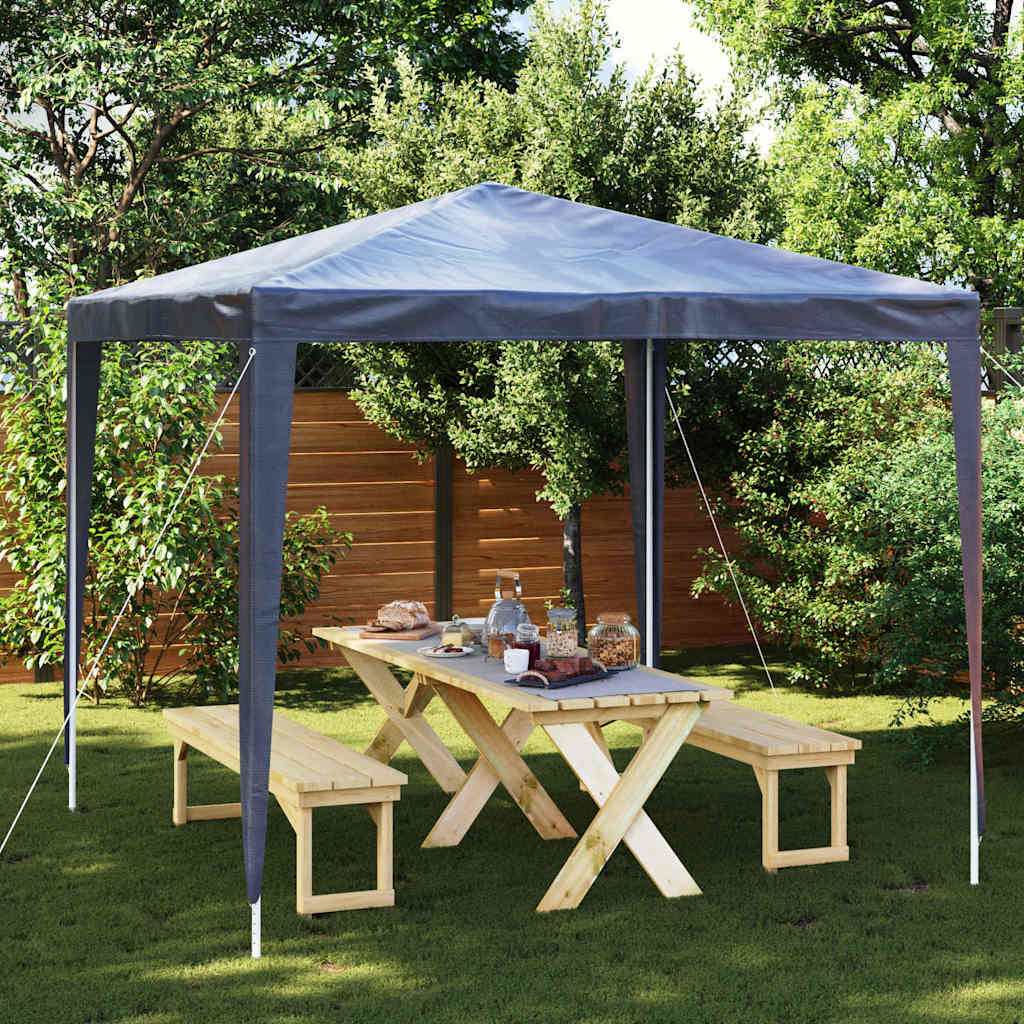vidaXL Partytent | Blue | Polyethylene, Iron | Large |  UV-resistant materials 1