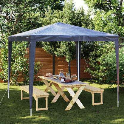 vidaXL Partytent | Blue | Polyethylene, Iron | Large |  UV-resistant materials 1