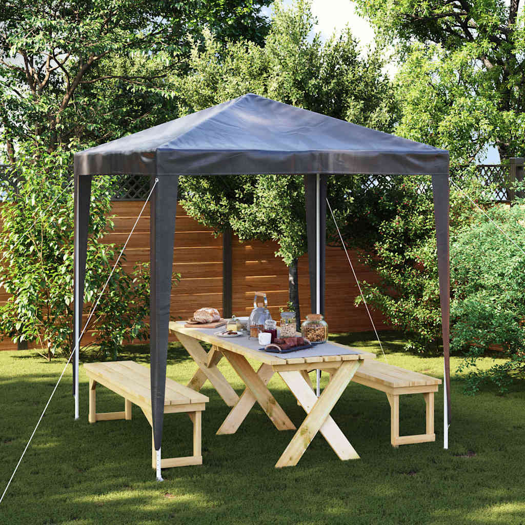 vidaXL Party Tent | Anthracite | Polyethylene, Steel | 2x2 m | Collapsible 1