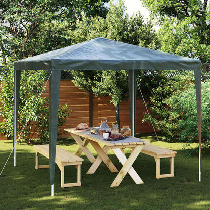 vidaXL Party Tent | Green | Polyethylene and Steel | 2.5x2.5m |  Collapsible 1