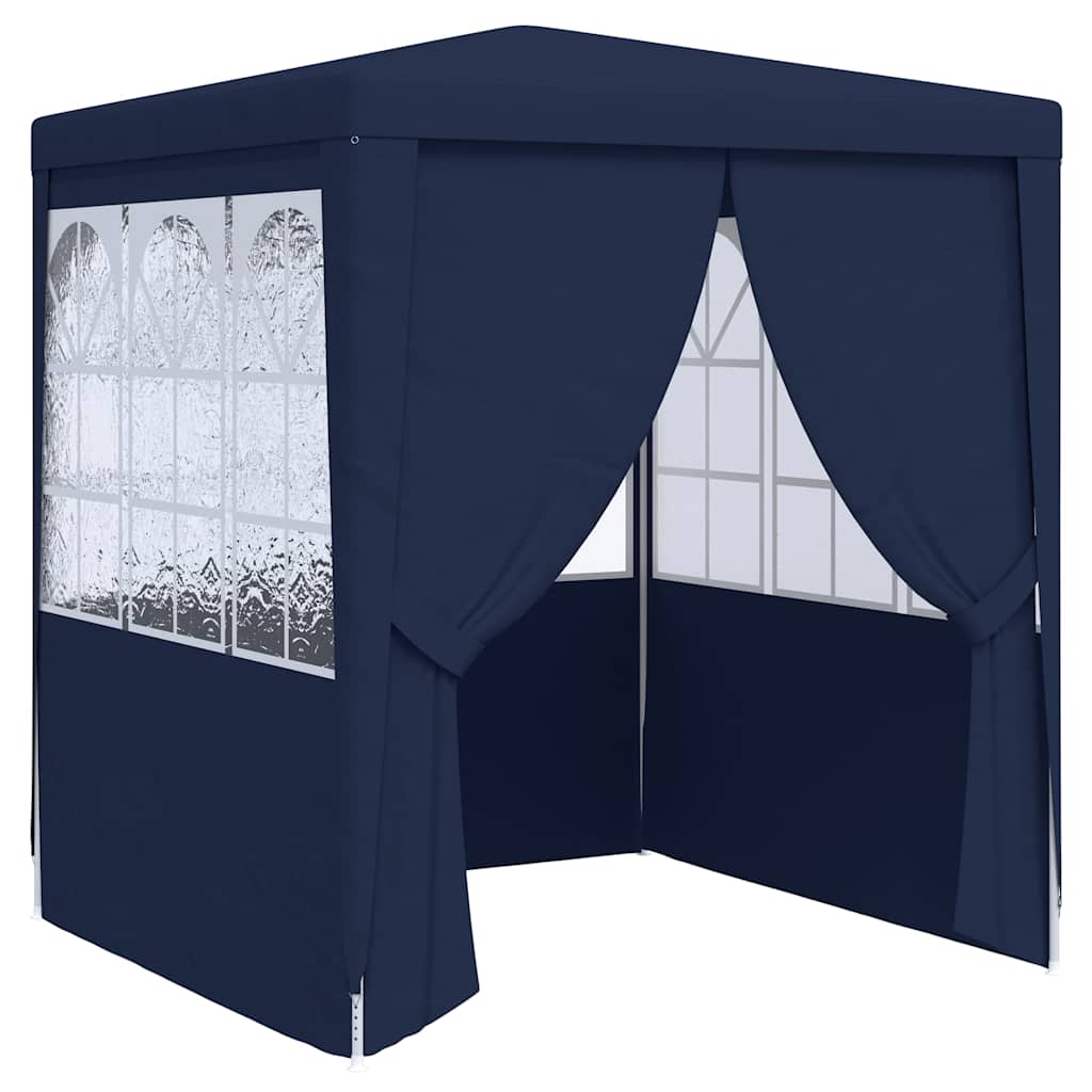 vidaXL Professional Party Tent with Side Walls 2x2 m Blue 90 g/m² 2