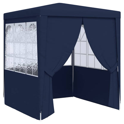 vidaXL Professional Party Tent with Side Walls 2x2 m Blue 90 g/m² 2