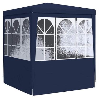 vidaXL Professional Party Tent with Side Walls 2x2 m Blue 90 g/m² 6